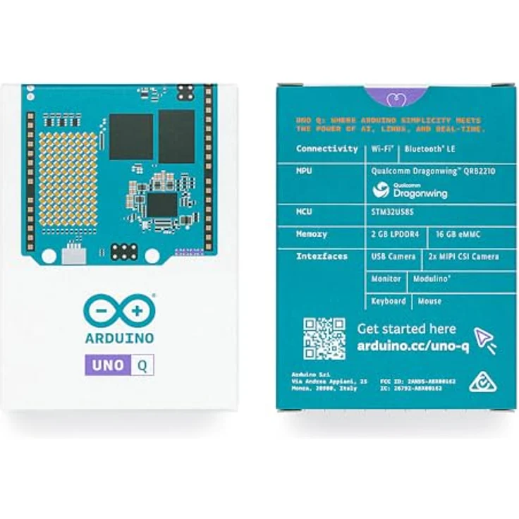 Arduino UNO Q [ABX00162], Hybrid Board mit Qualcomm Dragonwing QRB2210 & STM32U585, AI Vision, Voice, IoT, Linux Debian OS, 2 GB RAM, 16 GB eMMC, Wi-Fi 5, USB-C – Bild 5