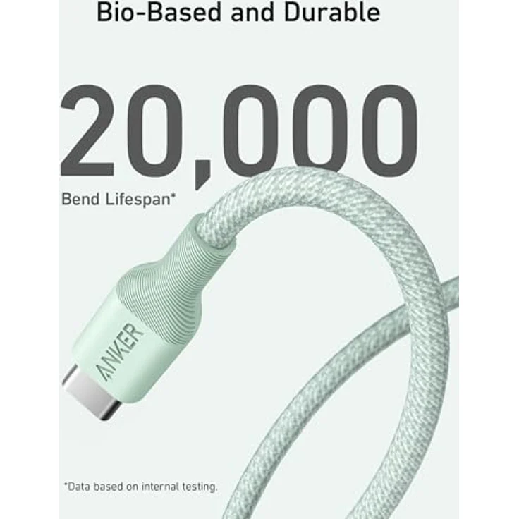 Anker USB-C 544 Kabel, 1,8 m, Grün - Hochwertiges USB-Kabel für schnelle Datenübertragung – Bild 4