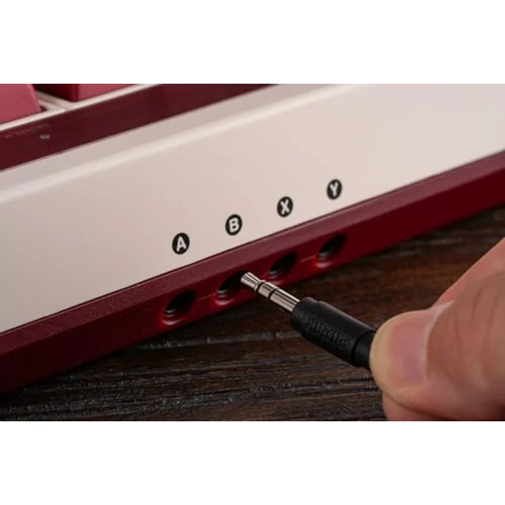 8BitDo Retro Mechanische Tastatur (Fami Edition) mit Numpad und Dual Super Buttons, UK - 108 Tasten, Kailh Box Switches, Bluetooth/Wireless/Wired USB – Bild 9