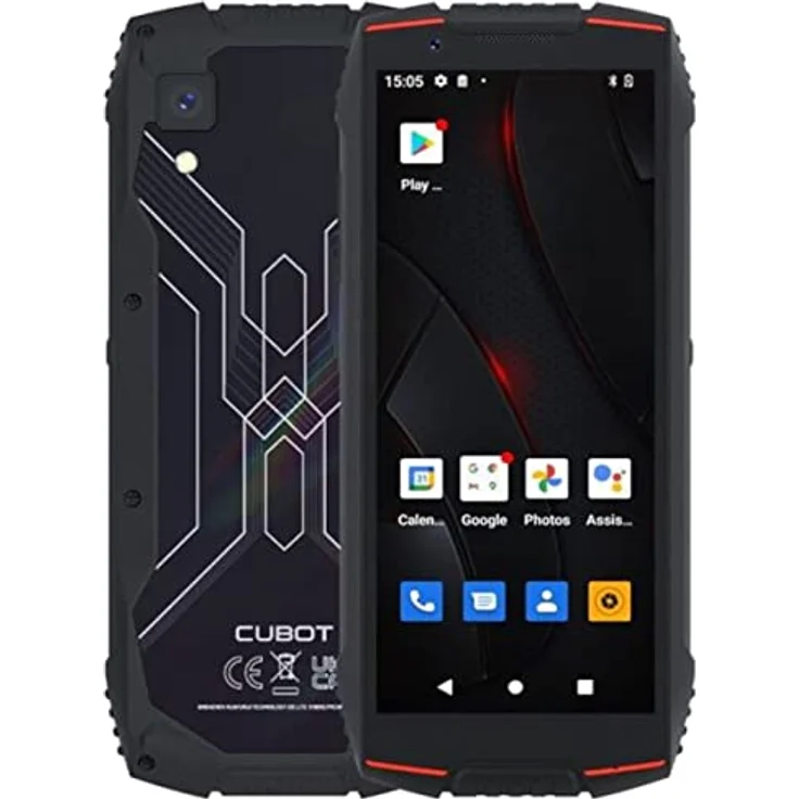 CUBOT Kingkong Mini 3-4,5" qHD+ Smartphone, 6 GB und 128 GB, 20 MP Kamera, 3000 mAh Akku, Android 12, Octa-Core-Prozessor, rote Farbe, Red