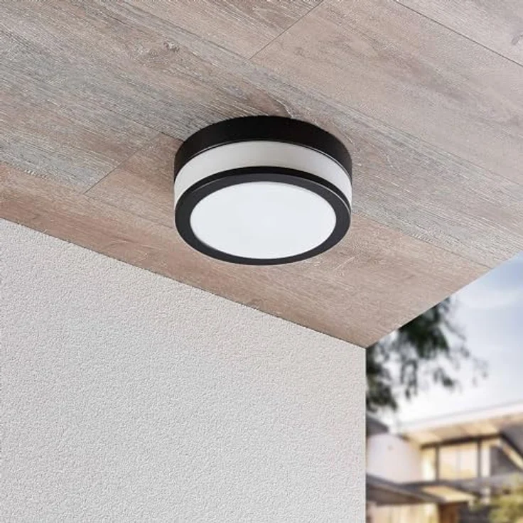 Lindby Deckenlampe Badlampe, spritzwassergeschützt IP44, ø 23 cm, 230V, 2xE27 max. 60W, ohne Leuchtmittel – Bild 4