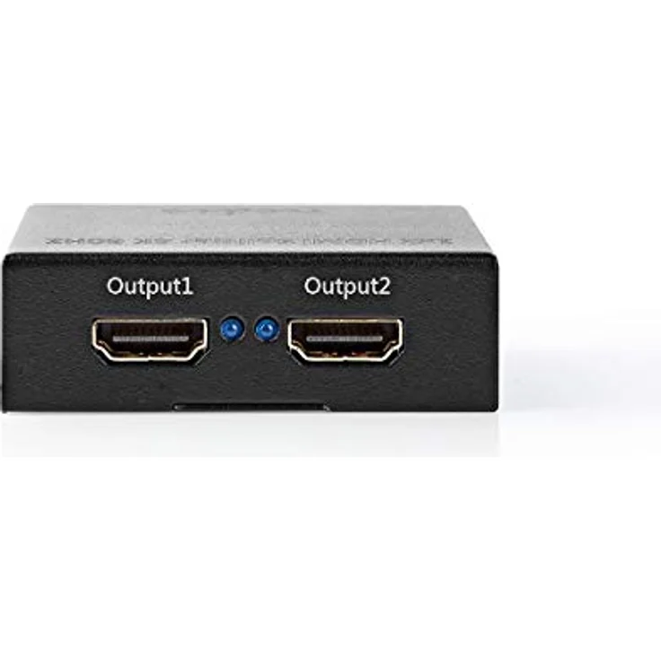 HDMI T Splitter | 2-Port Port(s) | HDMIT Eingang | 2X HDMIT Ausgang | 4K@60Hz | 18 Gbps | Metall | Anthrazit – Bild 1