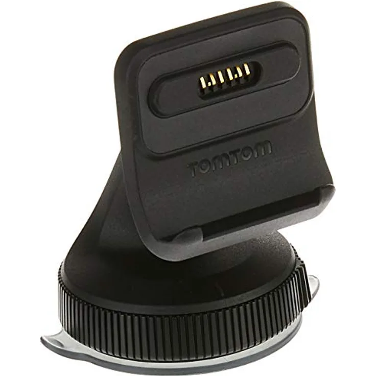 TomTom Click&Go Mount für GO/Prof 520/5200/620/6200, schwarze Windschutzscheibenhalterung mit Magnetbefestigung und USB-Autoladegerät