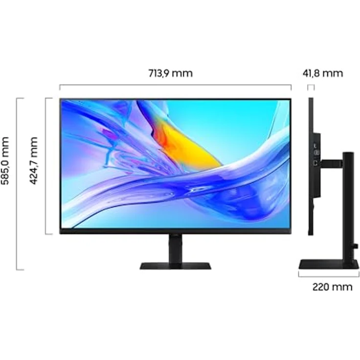 Samsung ViewFinity S80UD 4K-Monitor 32 Zoll, UHD, HDR10, USB-C, Daisy Chain, LS32D800UAUXEN – Bild 2