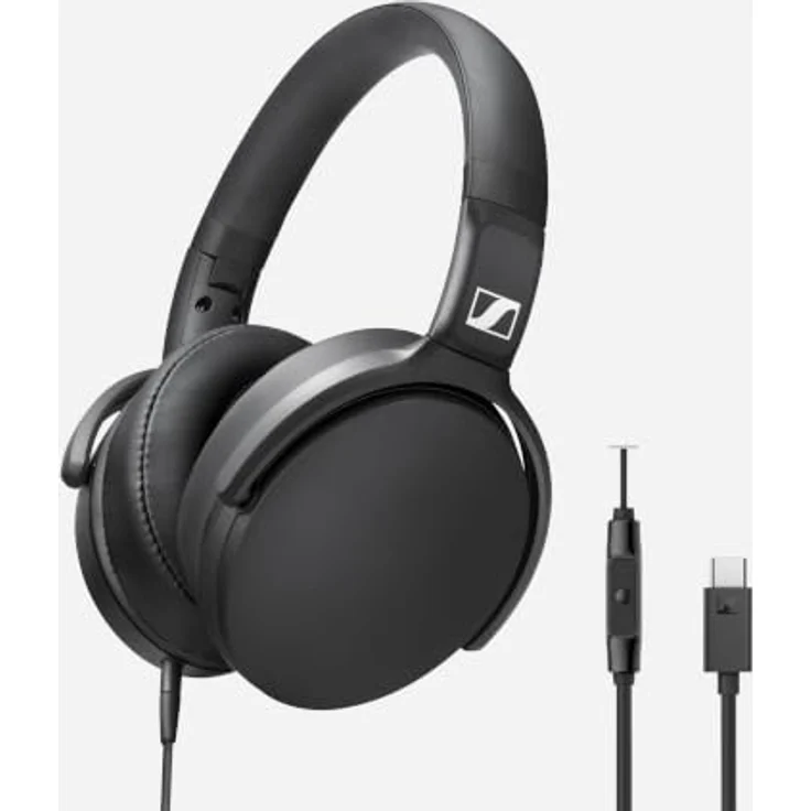 Sennheiser HD400U, Kabelgebundene Kopfhörer mit USB-C und intelligenter Fernbedienung, Schwarz – Bild 9