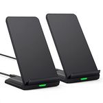 Wireless Charger [2er-Pack], 10w Max Qi-Zertifiziertes Induktive Ladestation, Kabelloser Schnellladeständer, Kompatibel Mit Samsung Note20, Note20+, Note10, s10, iPhone 14, 13, 12(Kein Netzteil)