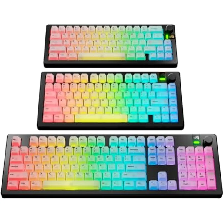 Glorious Polychroma V2 Keycaps, ANSI Layout (US), Polycarbonat, UV-Druck - Transparent – Bild 5