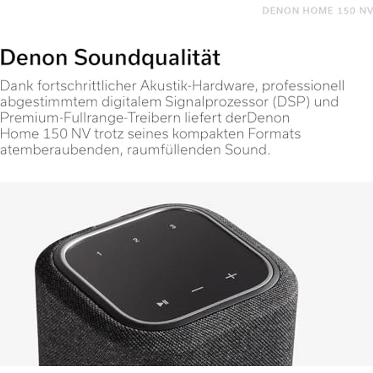 Denon Home 150 NV Black – Kompakter 40W Bluetooth-Lautsprecher mit Hi-Res Audio, Multiroom, AirPlay & Streaming-Unterstützung – Bild 4