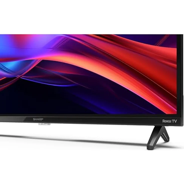 SHARP 32GD2225E - 32 Zoll Fernseher (81 cm) HD Ready Roku TV - Frameless Design, HDR10, AV1-Codec, Receiver, WLAN - Netflix, Prime, Disney+, Apple TV – Bild 4