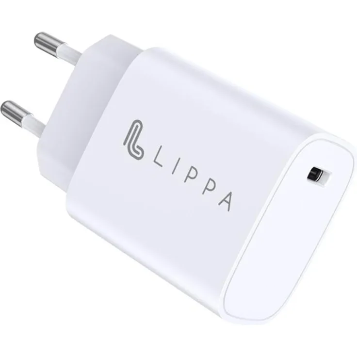 Lippa 20W USB-C PD Wandladegerät, Weiß, slim Design für schnelles Laden
