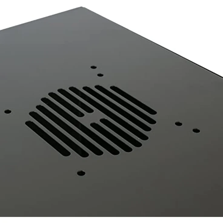 HMF 65707-02 Netzwerkschrank, Serverschrank 19 Zoll | 7 HE | 400 mm Tiefe | Glastür | Schwarz – Bild 5