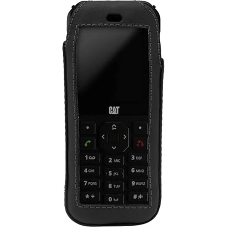 JT Berlin Turnline Ledertasche für das CAT B40 Gürtel-Tasche [Telefontasche aus Echtleder, 8-Stufen drehbarer Gürtelclip, Handmade in Europe] - schwarz – Bild 1