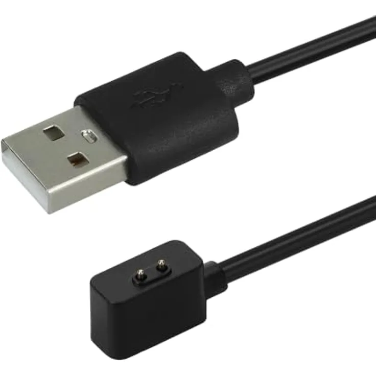 kwmobile Smartwatch Ladekabel für Xiaomi Redmi Watch 2 Lite/Redmi Watch 3/Band 7 Pro/Smart Band Pro, USB Aufladekabel in Schwarz, ideal als Ersatz- und Reiseladekabel, zuverlässige Ladeverbindung