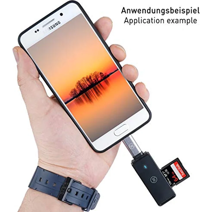 Wicked Chili MicroUSB auf USB C Adapter für Kartenlesegerät - Aluadapter mit Typ C Buchse und Micro-USB-Stecker für OTG Handy-Tablet für Bilder-, Video- und Datenübertragung (ohne Ladefunktion) – Bild 2