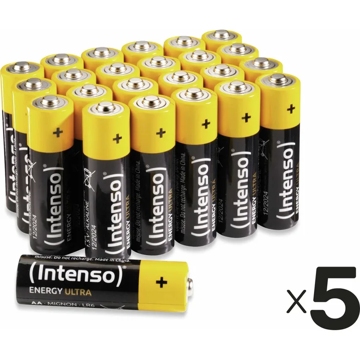 Intenso 120 AA Batterien Energy Ultra LR06, Alkaline Manganese, 1,5 V, 2600 mAh, inklusive Aufbewahrungsbox