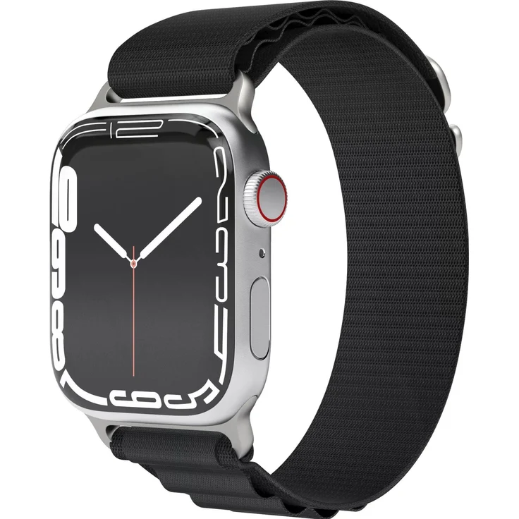 Vonmählen Action Loop Band Black 42/44/45/49mm (Nylon), Sportliches Uhrenarmband für die Apple Watch, Schwarz