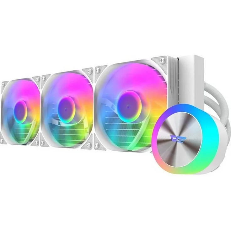 Darkflash DG360 CPU-Kühler, 360 mm All-in-One-Wasserkühler mit ARGB-Beleuchtung, weiß