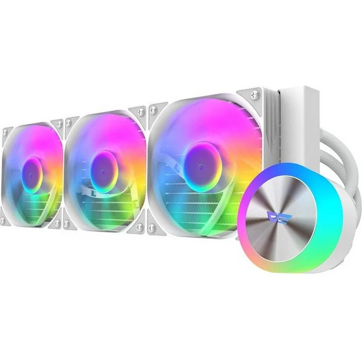 Darkflash DG360 CPU-Kühler, 360 mm All-in-One-Wasserkühler mit ARGB-Beleuchtung, weiß