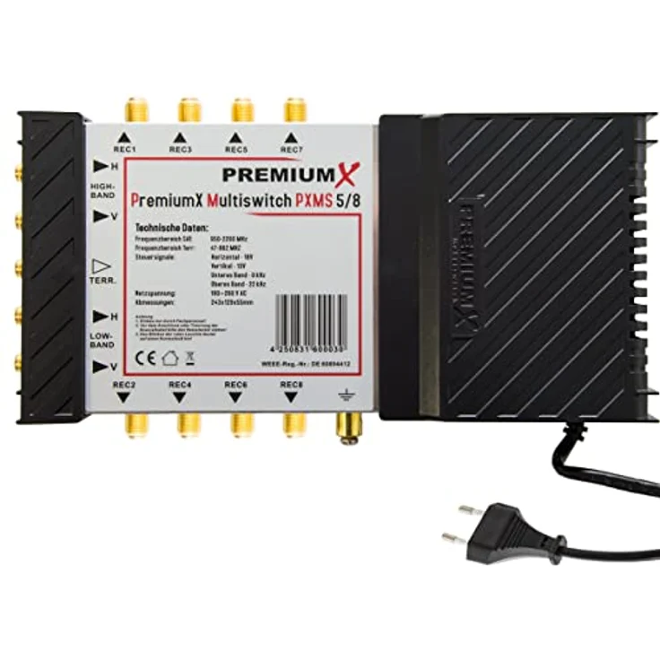PremiumX PXMS-5/8 Multischalter für 8-er Teilnehmer 5/8 – Bild 2