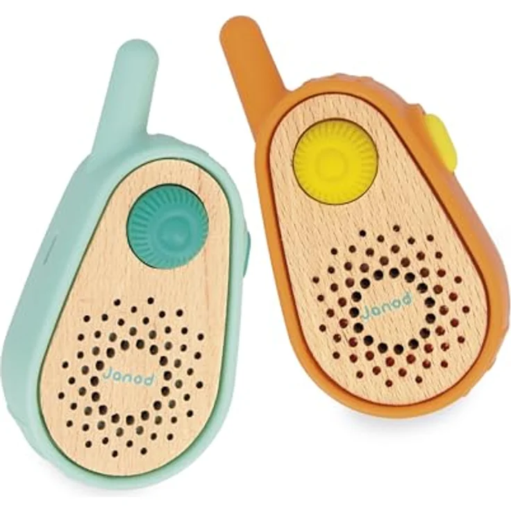 Janod Walkie Talkie Spielzeug - Happy Garden - Funkgerät mit 300 Meter Reichweite, wiederaufladbar für Kinder ab 3 Jahren – Bild 1