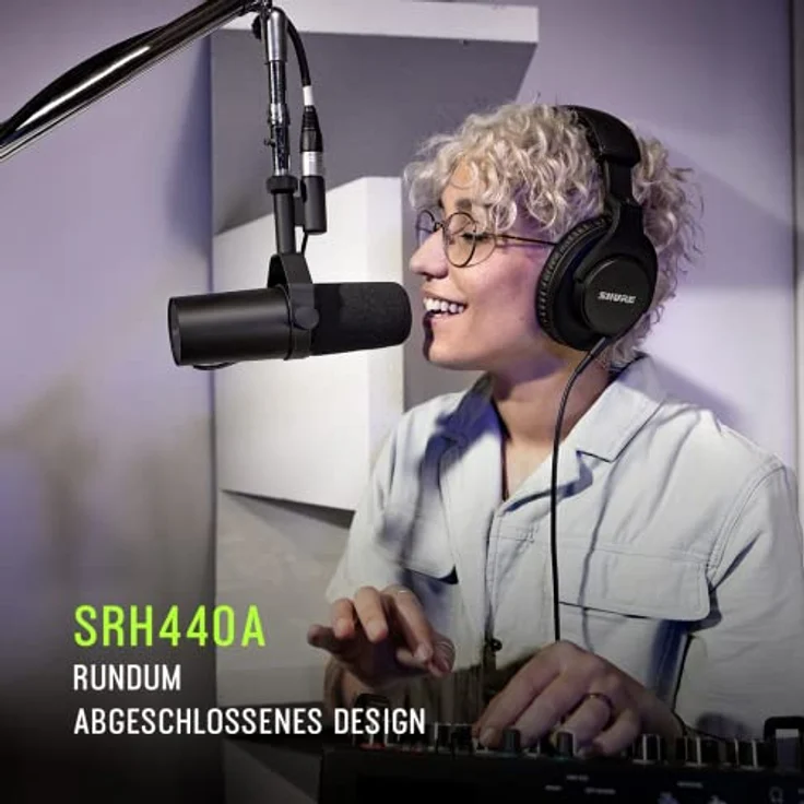 Shure SRH440A Over -Ear Over -Ear -Kabel -Kopfhörer für Überwachung und Aufnahme, professionelle Studio -Klasse, erweiterter Frequenzgang - 2022 Version – Bild 4