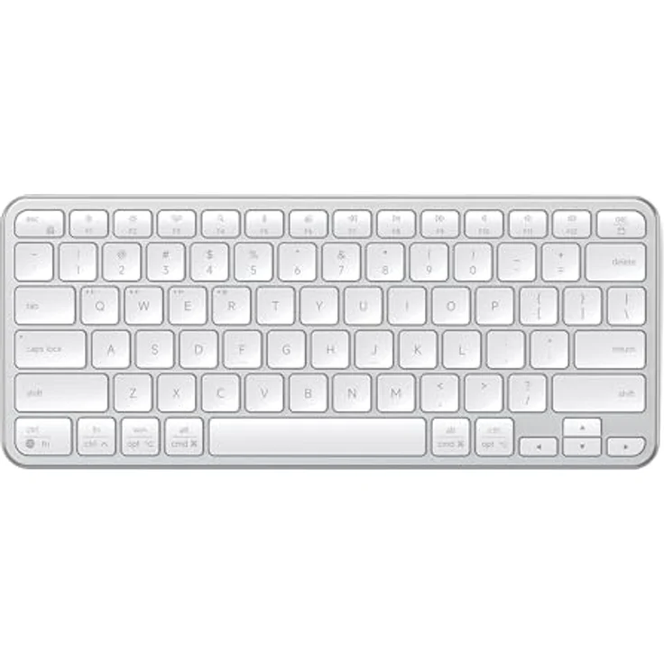 Satechi Slim EX1 Kabellose Tastatur, Kompakte Bluetooth-Tastatur mit QWERTY Layout für Mac, Windows & Android, Silber – Bild 1