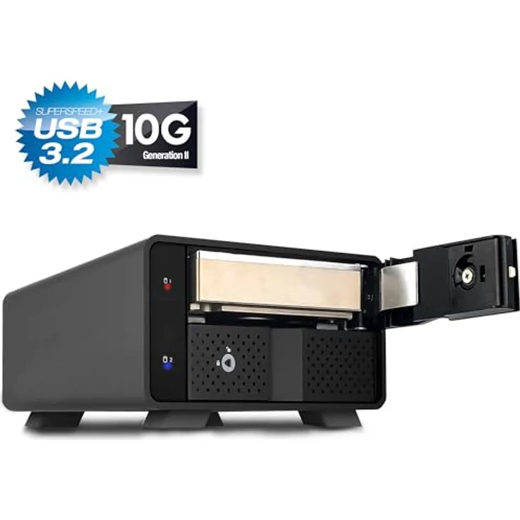 Fantec MB-X2U31H 2x 3,5" Gehäuse, robustes Aluminium mit USB 3.2 Gen. 2, RAID-Unterstützung, schwarz – Bild 2