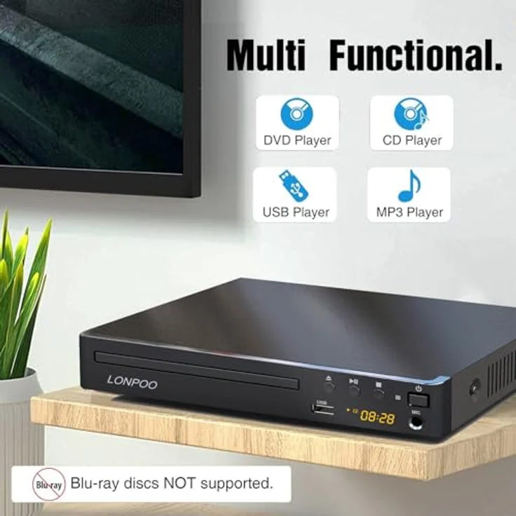 RCA LONPOO Kompakt DVD-Player Multi Regionen HDMI – Bild 3