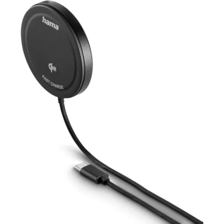 Hama Qi2-Ladegerät, kabelloses Schnellladepad mit 15 W, Schwarz – Bild 3