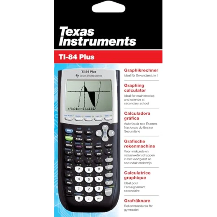 TI TI-84+, Grafikrechner mit vorinstallierten 11 Applikationen, USB-Schnittstelle, schwarz – Bild 2