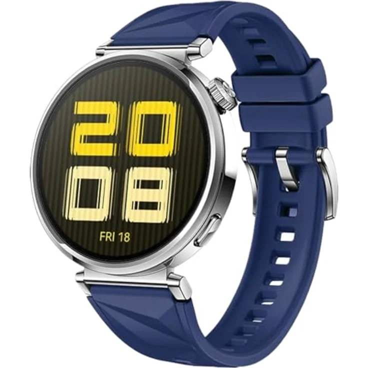 GIOPUEY Armband für Huawei Watch GT 6/GT 5 41mm/5 Pro 42mm, Weiches Silikon, Verschleißfest und Atmungsaktiv - dark blue – Bild 2