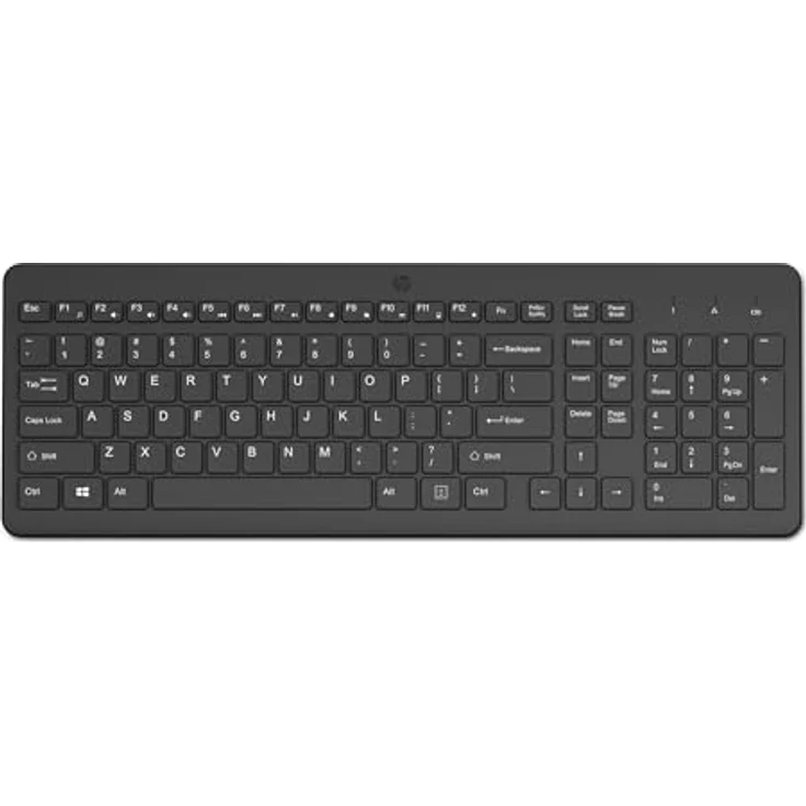 HP 225 - Tastatur - 2,5-Zonen-Layout - kabellos - 2.4 GHz - Deutsch - Schwarz - HEWLETT PACKARD