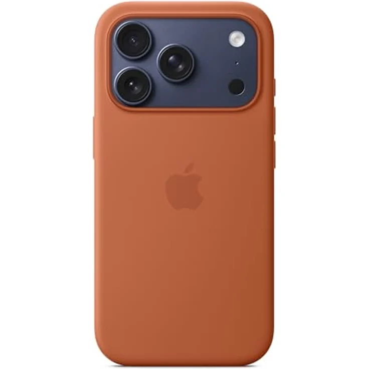 Apple iPhone 17 Pro Silikon Case mit MagSafe, Terracotta, recyceltes Silikon, integrierte Magnete für kabelloses Laden, weiche Mikrofaser-Innenausstattung – Bild 2