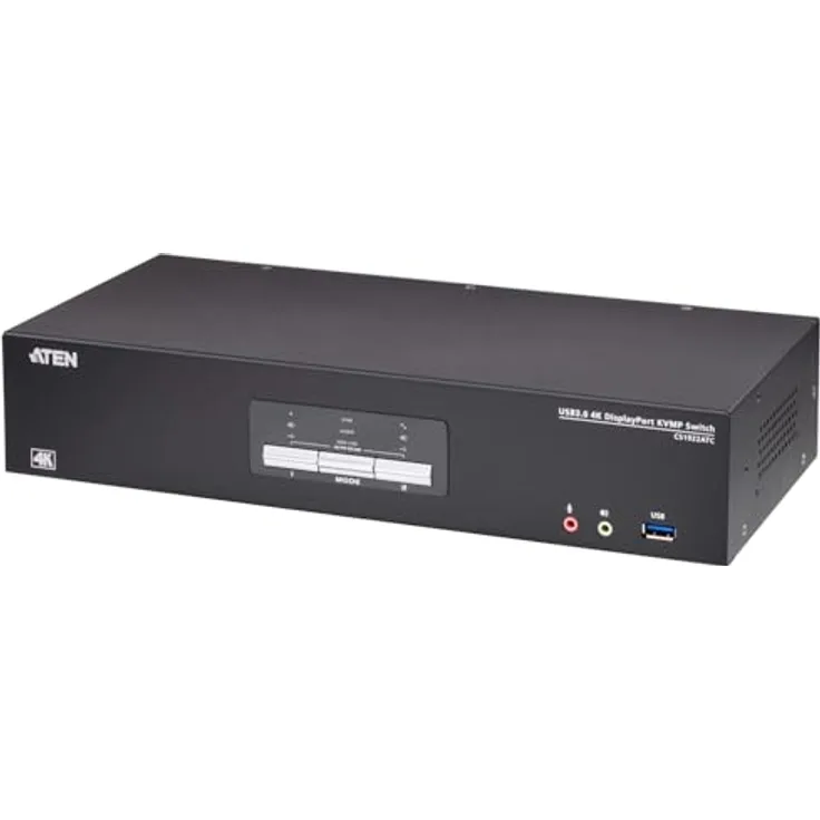 ATEN CS1922ATC 2-Port USB 3.0 4K DisplayPort KVM Switch für ATC, unterstützt Bildschirmauflösungen von 2048 x 2048 @ 60 Hz