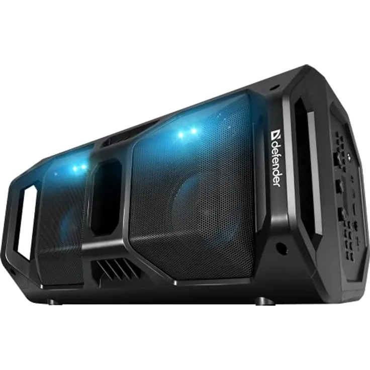 Tragbarer Bluetooth Lautsprecher Defender Rage 50 Watt, Licht/BT/FM/USB/LED/TWS, Portable Speaker, Radio fähig, Mikrofon-Anschluss, LED Beleuchtung