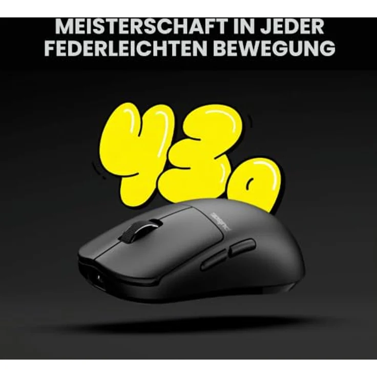 Pulsar X2N CRAZYLIGHT Medium, Wireless Gaming Maus mit 32,000 DPI, 8K Polling-Rate, ergonomisches Design, Jet Black – Bild 3