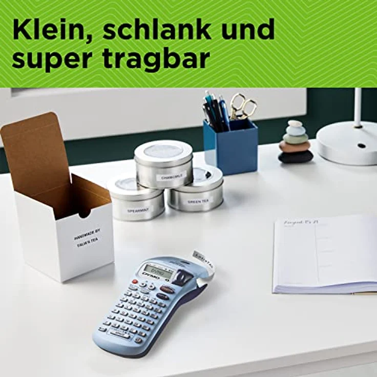DYMO LetraTag XR Beschriftungsgerät Handgerät | Tragbares Etikettiergerät mit ABC Tastatur | Ideal für zu Hause | silber – Bild 5