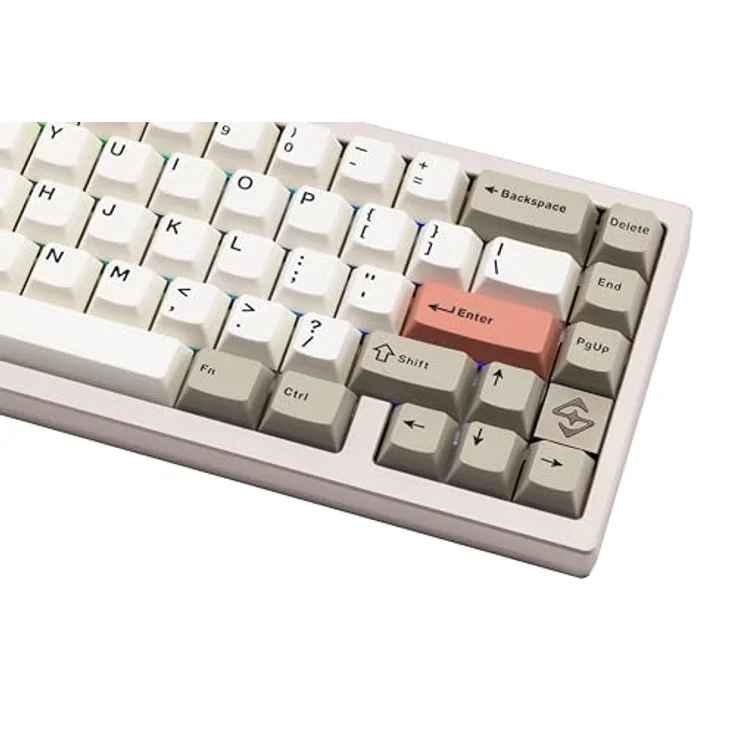 CutiePcs WOBKEY Zen 65 Mechanische Tastatur, CNC-Aluminiumgehäuse, Hot-Swappable, Tri-Mode (BT/2,4G/USB-C), RGB-Beleuchtung, für Mac & Windows, Ultra Warmes Silber – Bild 3