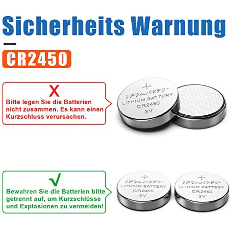 GutAlkaLi 20 Stück CR2450 Knopfzelle – CR2450 3V Batterie – Zuverlässige Energie für Verschiedene Geräte – Bild 3