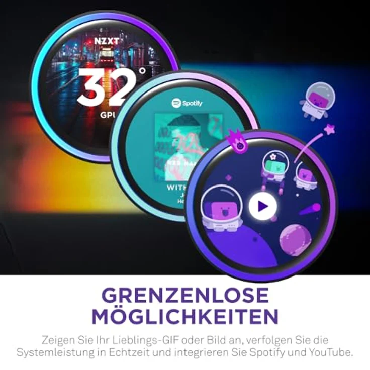 NZXT Kraken Elite 280 RGB AIO CPU-Flüssigkeitskühler - Schwarz, Turbine Pump, 2.72“ IPS LCD, RGB Core Lüfter – Bild 5