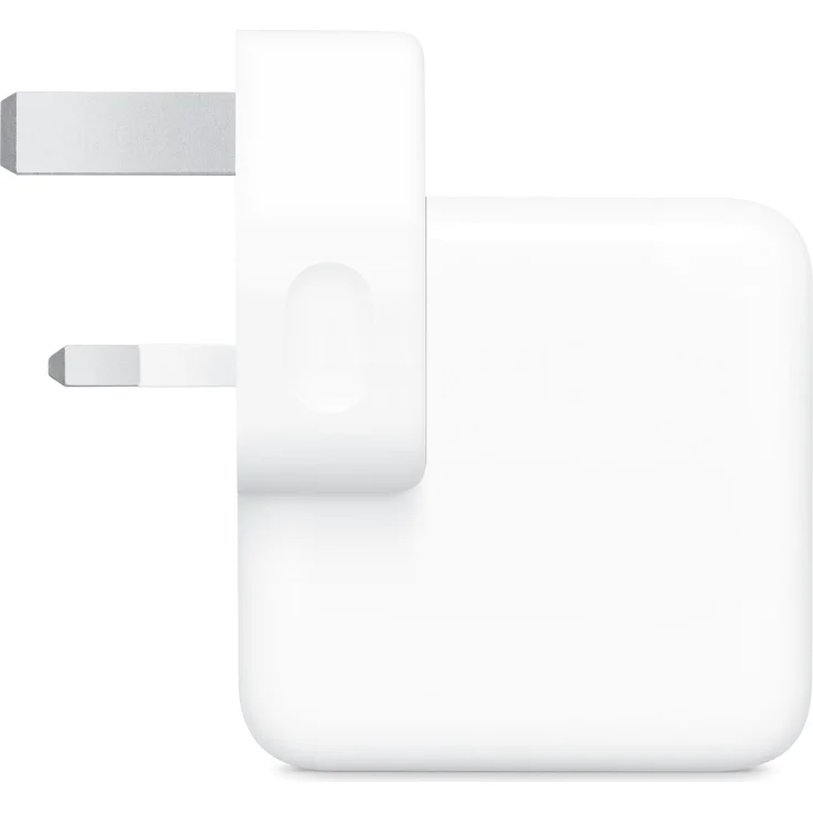 Apple 35W Dual USB-C Power Adapter, zwei Anschlüsse, Typ G Stecker für das Vereinigte Königreich, weiß