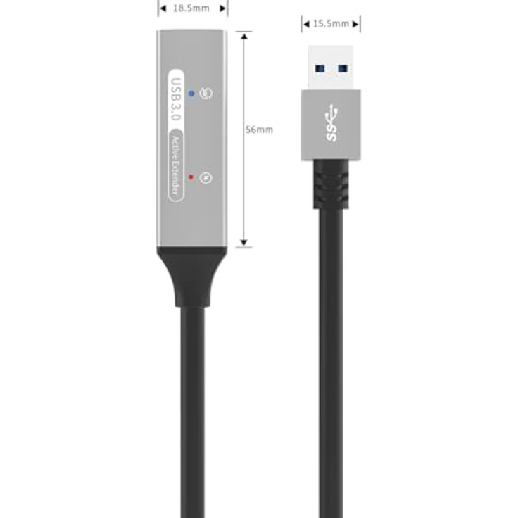 PremiumCord 20m Aktives USB 3.2 Gen1 Verlängerungskabel mit Repeater, doppelt geschirmt, hohe Übertragungsrate bis 5 Gbit/s – Bild 15