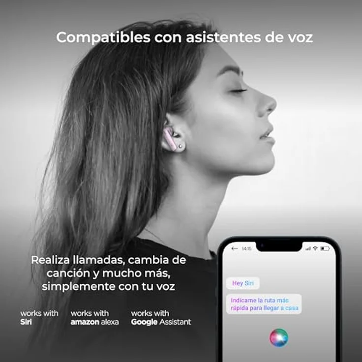 KSIX Meteor Wireless Earphones, Kopfhörer mit ANC, 4 Stunden Akkulaufzeit, Metallic Case, Grau – Bild 6