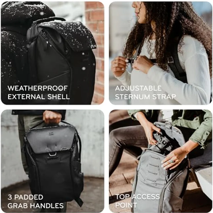 Peak Design Everyday Backpack 20L, Fotorucksack mit patentierter MagLatch-Hardware, wetterfest und aus recyceltem Material, Blau – Bild 4