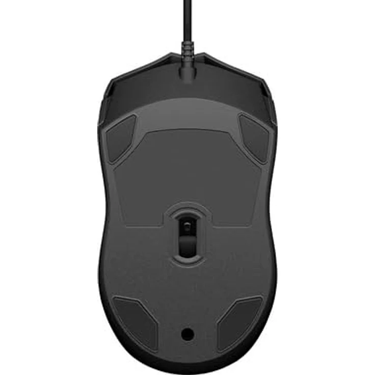 HP Inc. HP 105 Maus - rechts- und linkshändig - optisch - 3 Tasten - kabelgebunden - USB-A - Schwarz - Smart Buy – Bild 4