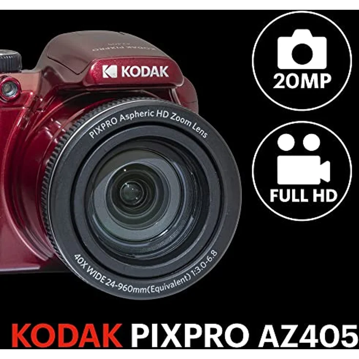 Kodak Astro Zoom AZ405 Digitalkamera, rot – Bild 2