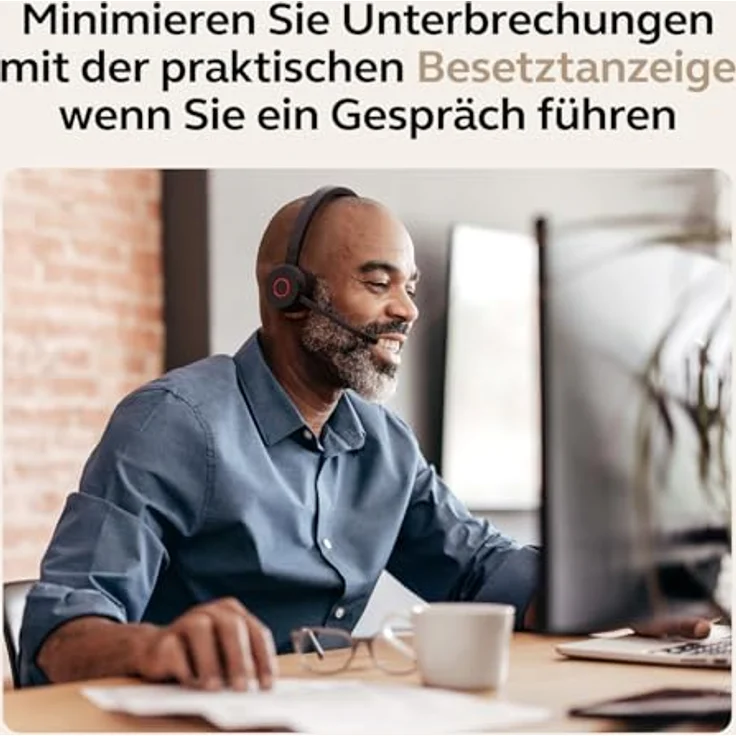 Jabra Evolve 65 TE Link UC Stereo Wireless Kopfhörer mit Freisprecheinrichtung und Microsoft Teams Zertifizierung – Bild 4