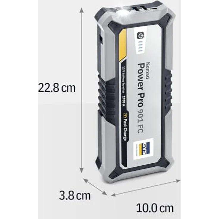 GYS LITHIUM-BOOSTER NOMAD POWER PRO 901 FC 085879, Kompaktes Schnellstartsystem, 820 g leicht – Bild 7