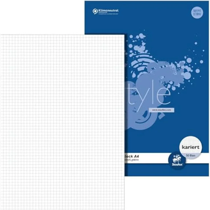 Ursus - Ludwig Bähr Notizblock A4, 70g, 50 Blatt kariert, geleeimt mit Deckblatt – Bild 2