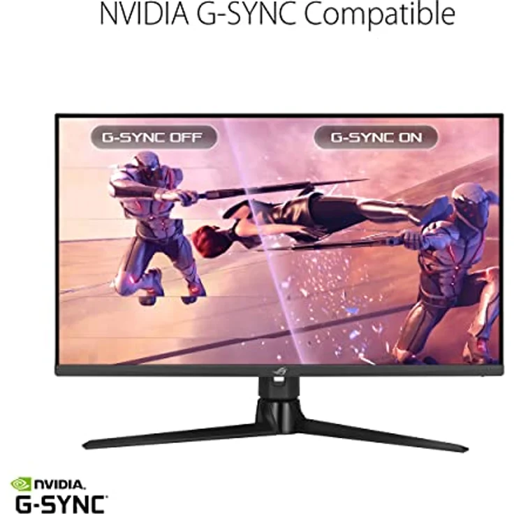 ASUS ROG Strix XG32UQ - 32 Zoll 4k UHD Gaming Monitor - 160 Hz, 1ms GtG, Freesync Premium Pro & G-Sync, DisplayHDR 600 - Fast IPS Panel, 16:9, 3840 x 2160, DP 1.4 DSC, HDMI 2.1, USB, ergonomisch – Bild 4